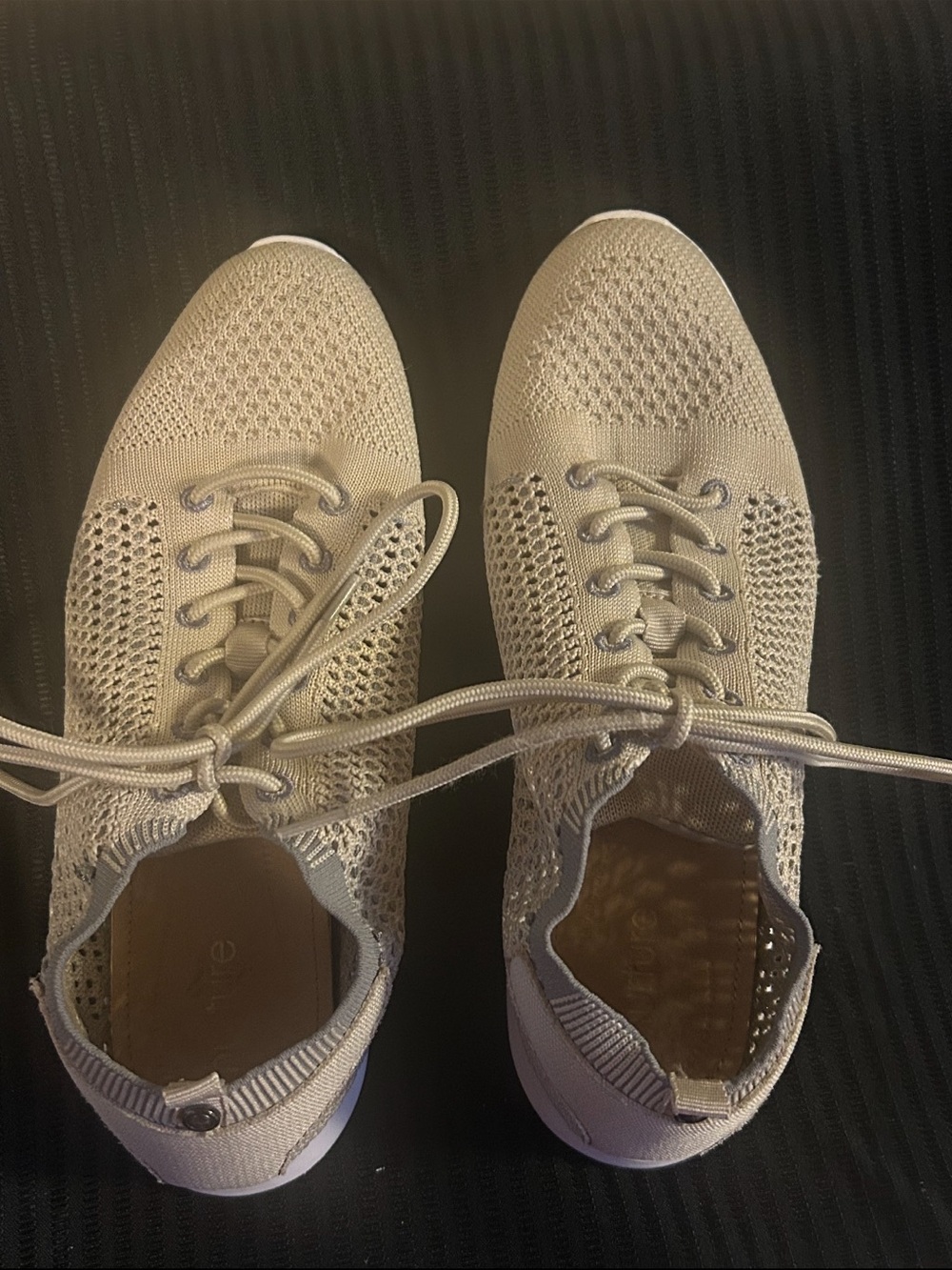Nurture by Lamaze Taupe Knit Lace-Up Women's Sneakers